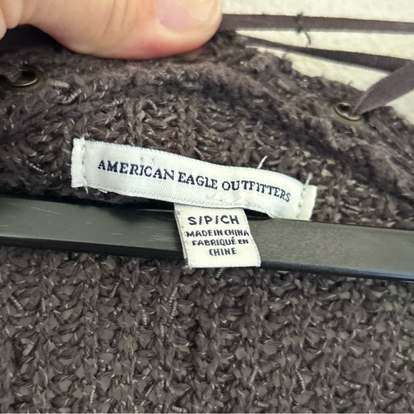 America Eagle Outfitters Women’s Knit Cardigan Small Brown Longline Witchy Fall - Picture 2 of 12